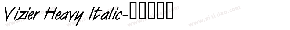 Vizier Heavy Italic字体转换